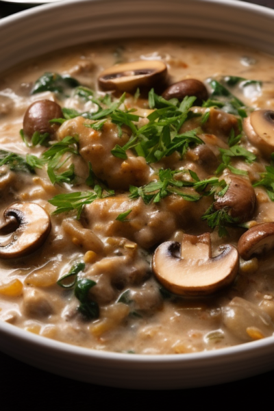 creamy vegan mushroom stew